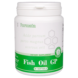 Fish Oil GP (90)880 - жирные кислоты omega 3, омега 3. Действия: жизненно необходим при недостаточном содержании полиненасыщенных жирных кислот в рационе, улучшает функцию сердечно-сосудистой системы, снижает уровень триглицеридов, способствует поддержанию нормального уровня холестерина в крови, уменьшает опасность образования холестериновых бляшек на стенках сосудов, улучшает их эластичность ,способствует улучшению кровообращения, снижает литогенные свойства желчи, необходим для поддержания нормальной деятельности мозга, улучшает иммунные реакции организма. Показания: профилактика сердечно-сосудистых заболеваний, повышенный уровень холестерина, ухудшение эластичности сосудов, нарушение функции печени и желчного пузыря, сухость кожи, для общего укрепления организма.