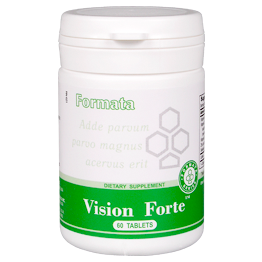 Витаминно-минеральный комплекс для глаз Vision Forte (60)962 Действия: обеспечивает витаминно-минеральную подпитку глаз, улучшает кровообращение в сетчатке глаз, укрепляет сосуды глазного дна, обеспечивает антиоксидантную защиту глаз, улучшает цветовосприятие, снижает риск воспалительных заболеваний глаз. Показания: снижение остроты зрения; куриная слепота; работа, связанная с постоянным напряжением глаз; частые воспалительные и аллергические заболевания глаз, ухудшение кровоснабжения глаз, нарушение обмена веществ.